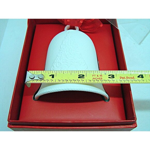 NEW Hallmark Collectible White Bell Porcelain Ornament Christmas Holiday 2008 IB - Picture 11 of 11